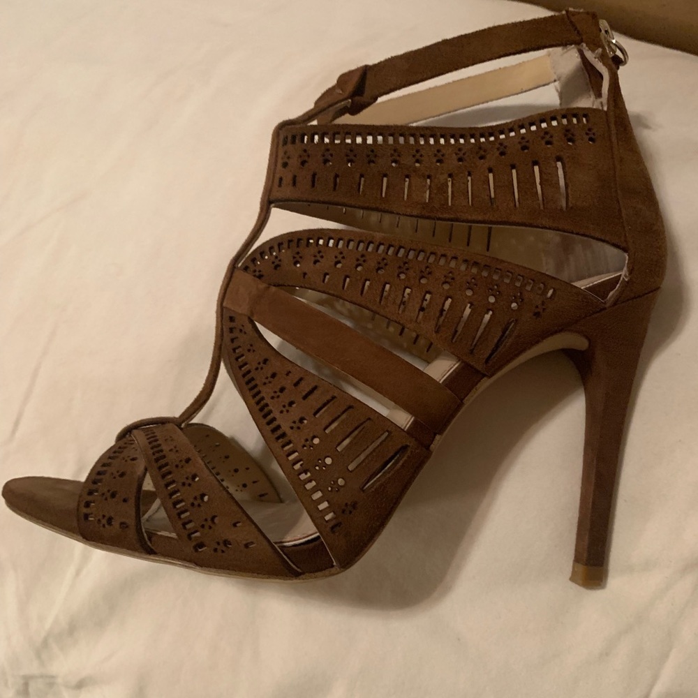 Zara Suede zip heel.